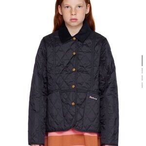Barbour Kids Black Quilted Puffer Jacket